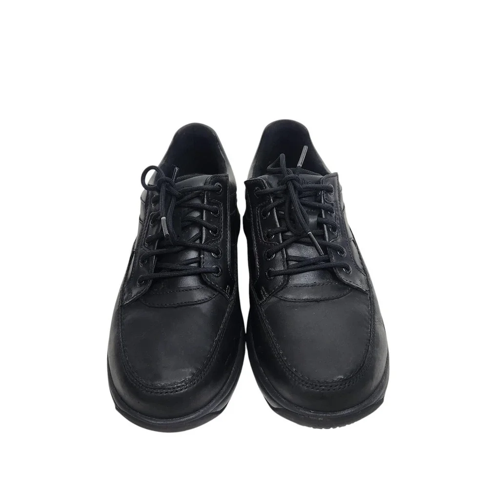 DUNHAM Midland Service Shoes Mens 9 6E Black Leather Slip Resistant Work Sneaker